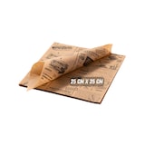 thumbnail of Einschlagpapier fettabweisend 25x25 cm Braun – 100 Blatt | FRITZTOWN® DELI Paper | Burgerpapier | Sandwichpapier  |  Verpackungspapier Lebensmittel