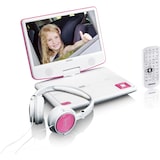 thumbnail of LENCO DVP-910 9- DVD-Player + USB & KfZ-Halterung, pink/weiß.