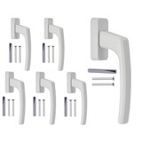 thumbnail of ergonomische Fenstergriffe weiß Standard Aluminium 6 Stück