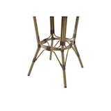 thumbnail of METRO PROFESSIONAL Mesa de bistrô, alumínio/tecido sintético/vidro, Ø 70 x 74 cm, com aspeto de bambu, castanho