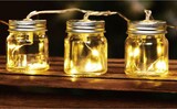 thumbnail of Solar-Party-Lichterkette mit 8 LED Einmachgläser warmweiß mit Blinklicht Deko  Warmweiß
