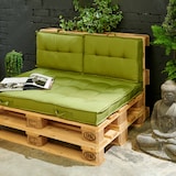 thumbnail of Pack salon de jardin palettes et cousinage vert kaki - Oviala
