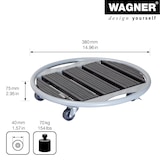 thumbnail of WAGNER Pflanzenroller VENEZIA WPC Ø 38 x 7,5 cm, außen&innen, anthrazit, Softrollen, Bremsen, max. 70 kg - 20707601