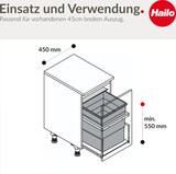 thumbnail of Hailo Abfallsammler 10000222 Triple XL 450 – 55 Liter – dunkelgrau