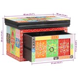 thumbnail of vidaXL Nachttisch 2 pcs Mehrfarbig 40 x 30 x 28 cm Massivholz Mango