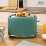 thumbnail of Briebe Nordic Torradeira Ranhura Larga 2 Fatias, 6 Níveis de tostagem, Grelha de Aquecimento, Descongelação, TA1166GRE, Verde, 870W