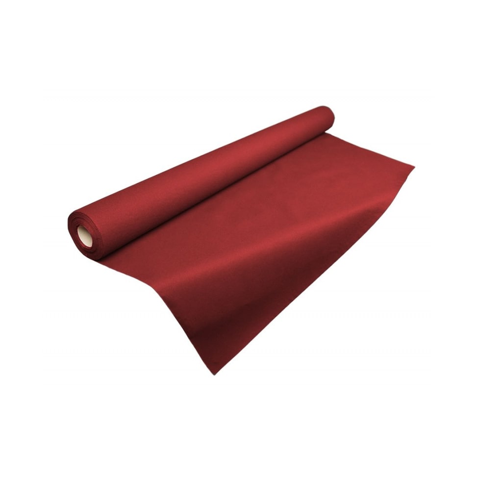 Air Soft Plain Tafelkleed Rol - Kleur - Bordeaux - Maat - 1x25m
