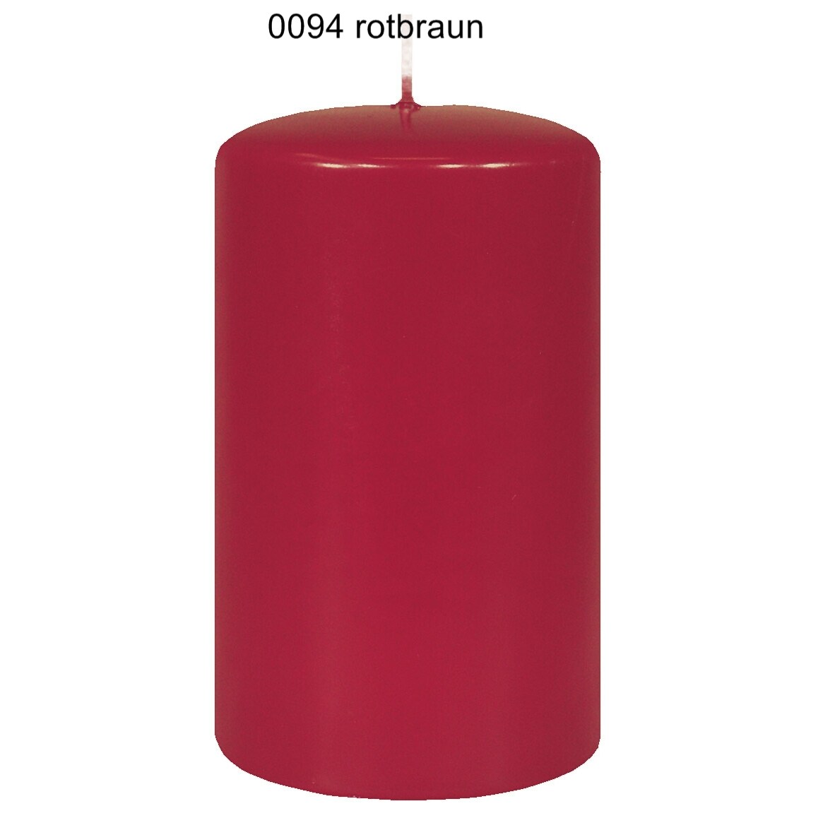 Kerzen Stumpenkerzen Rotbraun, 250 x 100 mm, 2 Stück