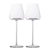 thumbnail of Intirilife 2x Wein Glas mit modernem Design - 500 ml Füllmenge - Weißwein Rotwein Glas Kelch Spülmaschinenfest Kristallglas stoßfest