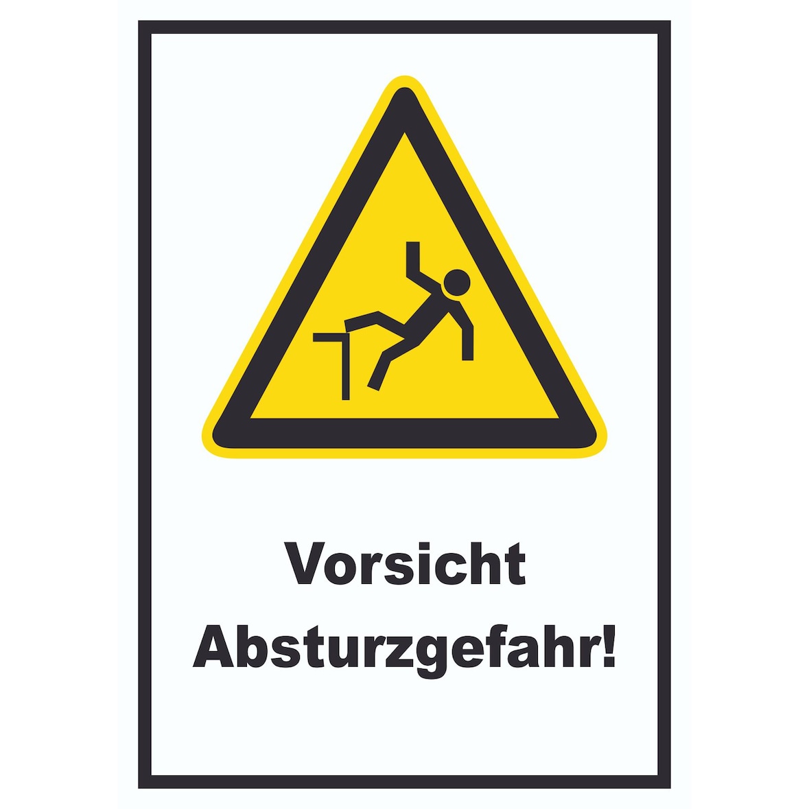 Vorsicht Absturzgefahr  Schild A6 (105x148mm)