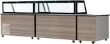 thumbnail of Skyrainbow SNACK-Line, Kalte Theke, 6x GN1/1, Granit Star Galaxy schwarz, 223x82x85.5 Glasaufbau Klarglas schwarzer Rand, ohne Zwischenablage H=396mm