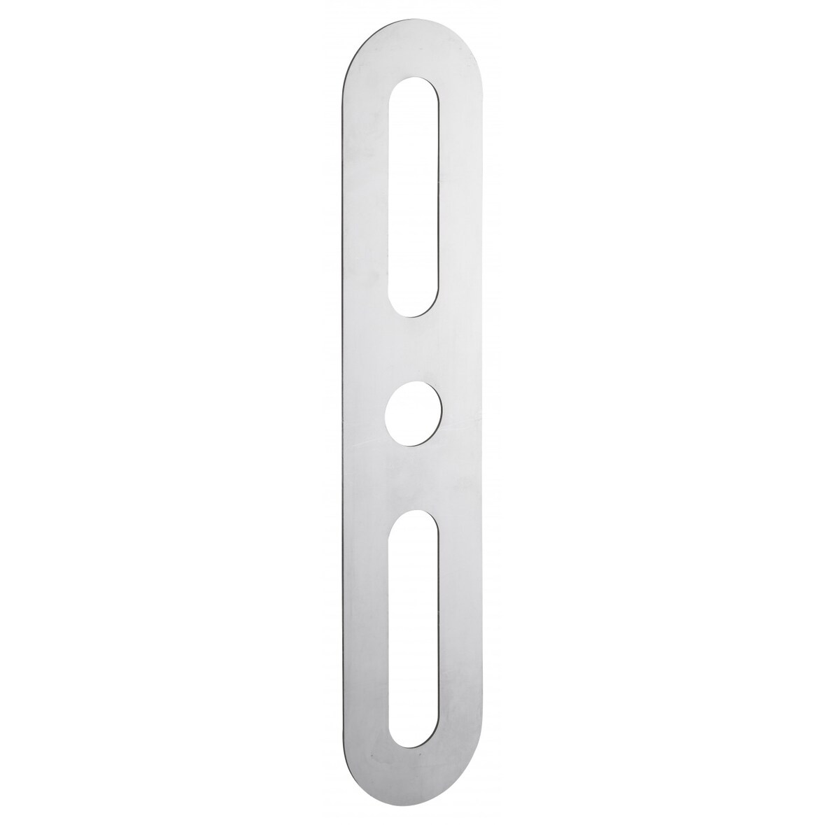 Plaque de propreté 60x302mm - Arrondie, inox brossé - INTELOCK
