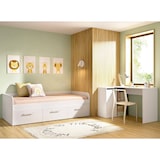 thumbnail of Dmora Letto per bambini Adamello, Lettino contenitore per cameretta, Struttura per letto singolo con 3 cassettoni, 194x97h60 cm, Bianco