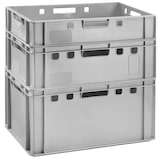 thumbnail of 2 Stück E3 Fleischkiste grau Eurobox lebensmittelecht Lagerkisten Kisten 60x40 E3 Grau 2 Stück