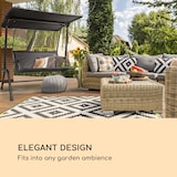 thumbnail of Bel Air Mono Swing Hollywoodschaukel Stahlrahmen Mono Relax schwarz Schwarz