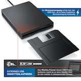 thumbnail of CSL Diskettenlaufwerk Externes USB Diskettenlaufwerk FDD 1,44MB (3,5) geeignet für PC & MAC