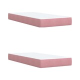 thumbnail of vidaXL Boxspringbett mit Matratze Rosa 200x200 cm Samt