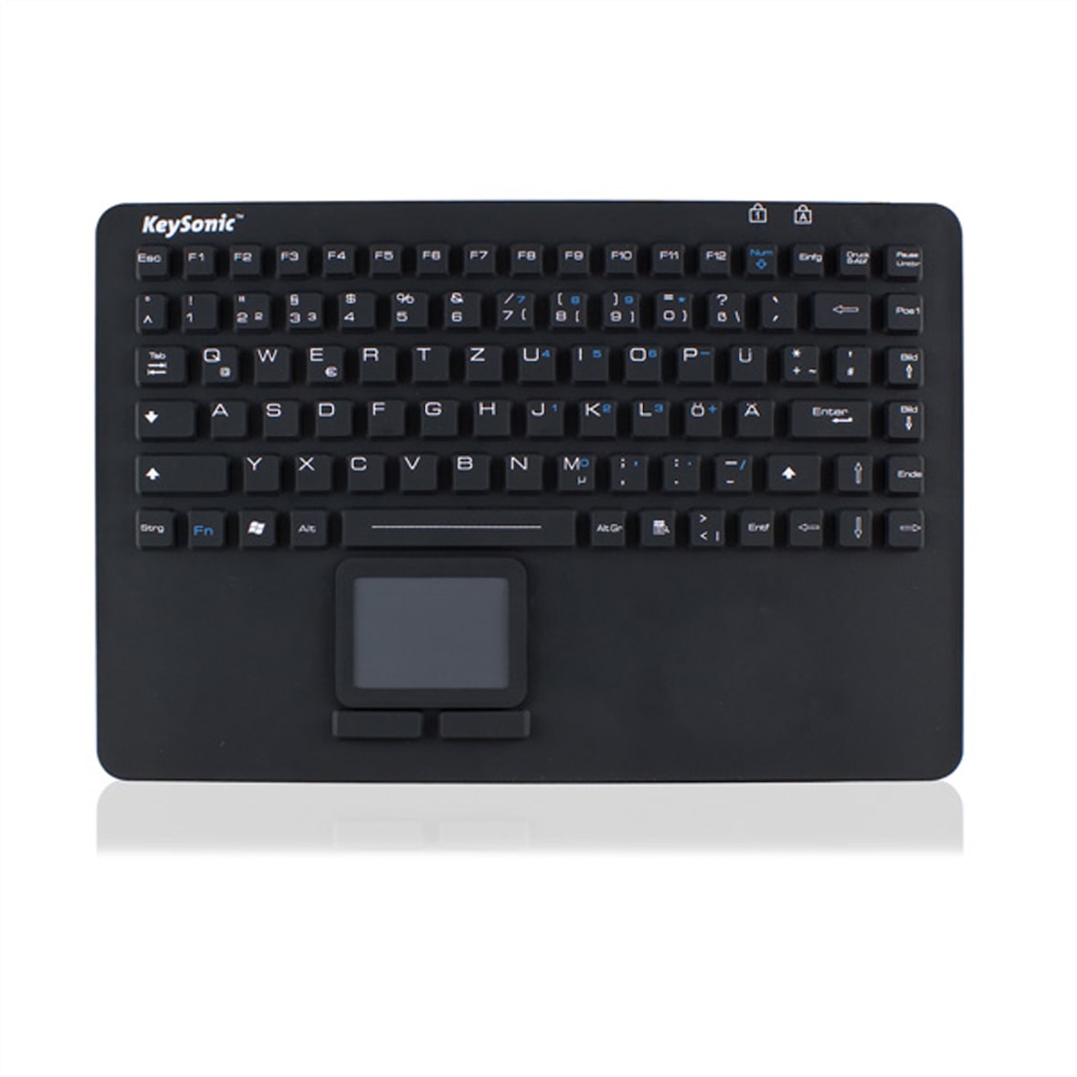 KeySonic KSK-5230 IN Industrie Tastatur mit Touchpad, schwarz, wasserdicht IP68