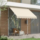 thumbnail of Toldo manual retráctil 300x150x170-280 cm toldo para balcón con altura ajustable manivela y protección solar para terraza jardín beige