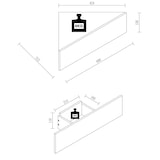thumbnail of nachtkastje Usal H. 15 x L. 60 x P. 43 cm Zwart/honingeik
