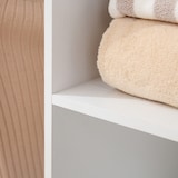 thumbnail of HOMCOM armario ropero con ruedas armario para ropa con barra estantes abiertos organizador para colgar ropa de dormitorio 120x40x128 cm blanco