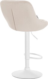 thumbnail of CHEFGASTRO Barhocker CAPE VERDE Samt Weiß HxBxT 83x46x49cm Samt Creme Barstuhl
