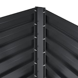 thumbnail of tectake Hoge plantenbak Blomma, 540l, verzinkt, 100x100x56cm - antraciet - 405624