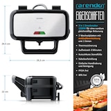 thumbnail of Arendo Sandwichmaker Waffeleisen Kontaktgrill mit abnehmbaren Platten - mit Antihaftbeschichtung - spülmaschinentauglich - BPA frei