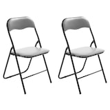 thumbnail of Set van 2 klapstoelen Felix grijs/zwart