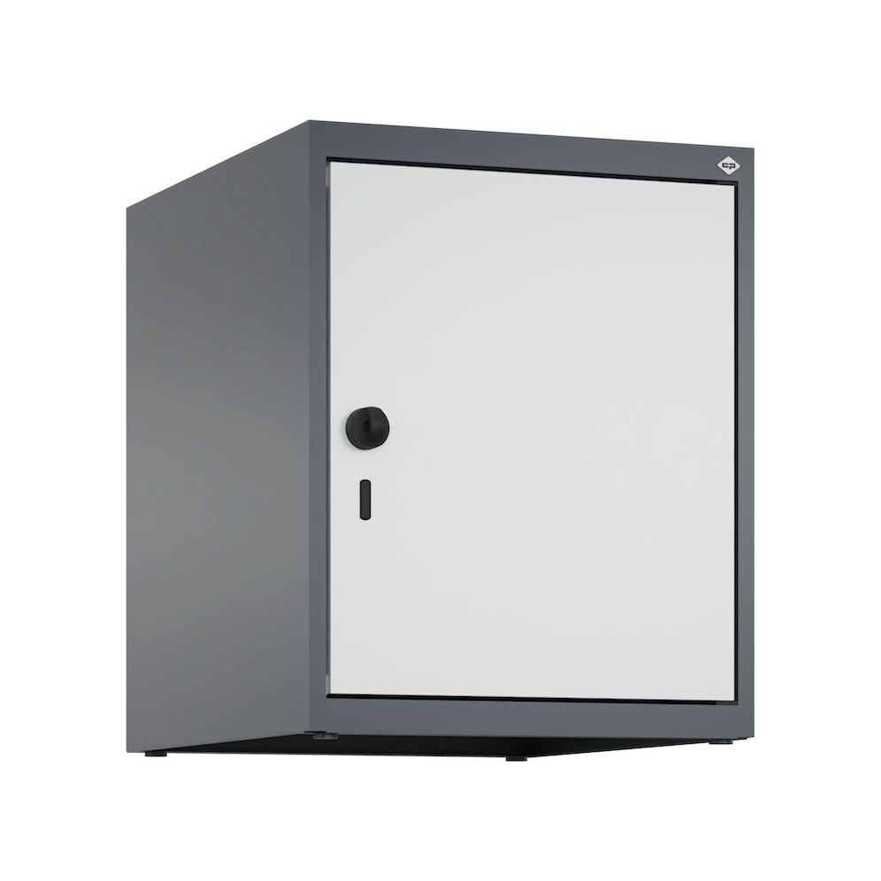 C+P Aufsatzschrank Classic PLUS, 1 Abteil, HxBxT 50x40x50cm, Sicherheitsdrehriegel, Anthrazit/Hellgrau von PROREGAL