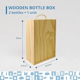 thumbnail of Espirito Rebelde Cassa di Legno per Vino 195x95x320 mm (2 Bottiglie) - Scatola di Legno per Vino, Cofanetto Vino, Confezione Regalo per Bottiglie