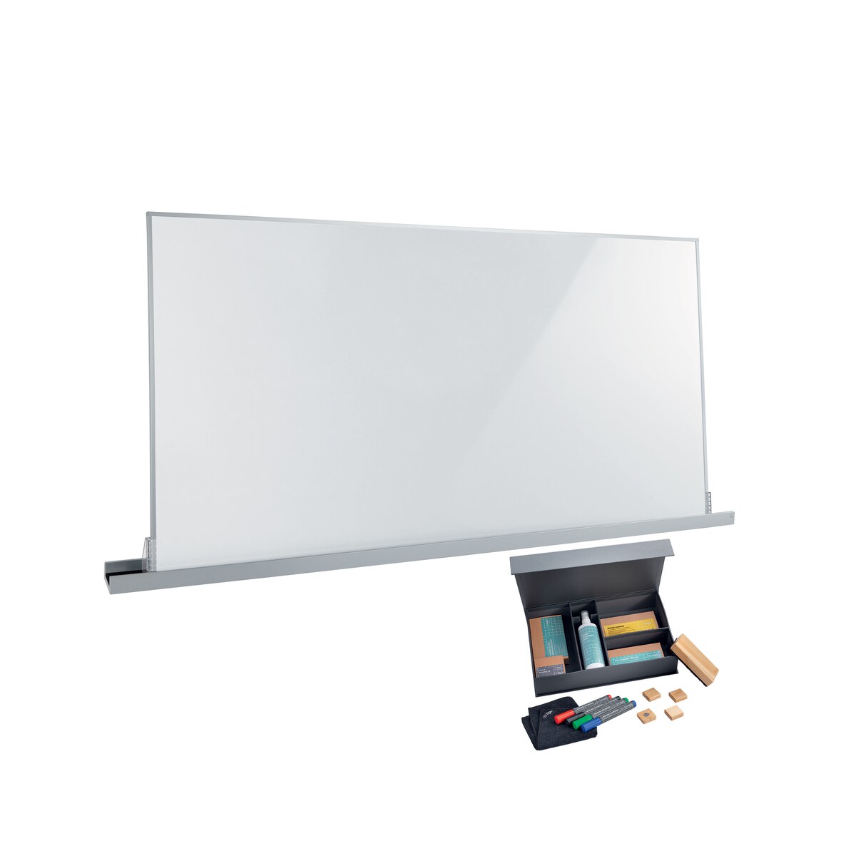 Sigel MUB05 Meet up-Set: agiles Whiteboard 90x180cm, Wandschiene und Starterset - ideal zur Nutzung im Querfomat