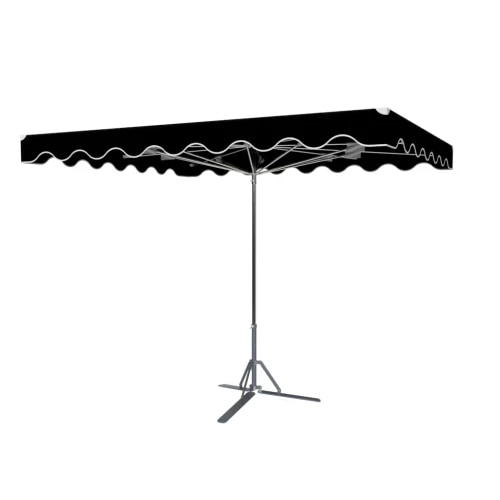Parasol forain 300X250 avec système télescopique noir.
