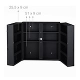 thumbnail of Relaxdays Medizinschrank XXL, abschließbar, 11 Fächer, Stahl, HBT: 53,5x53x19 cm, Medikamentenschrank 2-türig, anthrazit