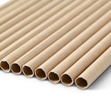 thumbnail of BIOZOYG 150 Stück Jumbo Papiertrinkhalme 23cm,  Ø8mm, braun, Strohhalme, Saugrohre, Trinkröhrchen, dicke XL Getränkerohre für Smoothies und Shakes