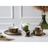 thumbnail of CreaTable Modern Industrial Weiss-gold Kombiservice 8-tlg Steinzeug