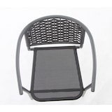 thumbnail of METRO PROFESSIONAL Cadeira empilhável com braços, alumínio/revestimento têxtil, cinzento escuro/cinzento