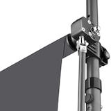 thumbnail of Klemmmarkise mit Handkurbel, höhenverstellbar - 400 x 180 cm, schwarz/grau