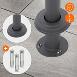 thumbnail of ECD Germany Standbriefkasten Anthrazit Edelstahl 120 cm mit Zeitungsfach, Postkasten Silber 37x36 cm matt gebürstet