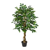 thumbnail of CREATIV green künstliche Pflanze Ficus Benjamini, ca 125cm grün, Kunststoff, im Topf 17x14cm schwarz