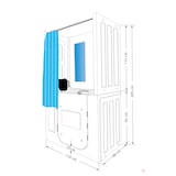 thumbnail of Seniorendusche und Sitzwanne Kombination Wanne mit Tür S08D-B-L 110x68x205cm