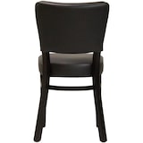 thumbnail of METRO PROFESSIONAL Chaise de restaurant rembourrée Cindora lot de 2, bois de hêtre/simili cuir, noir