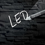 thumbnail of Sigel GL404 Glas-Magnettafel / Magnetboard Artverum, mit LED-Beleuchtung, 48x48 cm, Design Schiefer-Stone