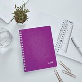 thumbnail of Collegeblock WOW A5, kariert, violett, 2-fach gelocht, mikroperforiert, spiralgebunden, 80 Blatt, 80 g/qm, Sichthülle, PP-Einband, Maße: 307x240x20mm