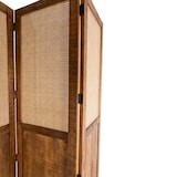 thumbnail of ANTICLINE - Paravent en bois de manguier, L 165cm x H 200cm, 3 panneaux de L 55cm chacun, épaisseur 3cm, marron clair ciré