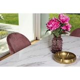 thumbnail of Innentisch 160x90 cm mit gehärteter Glasplatte und Metallbeinen, elegantes Design, ideal für Küche oder Esszimmer–MORGAN–Weißer Marmor/Grau