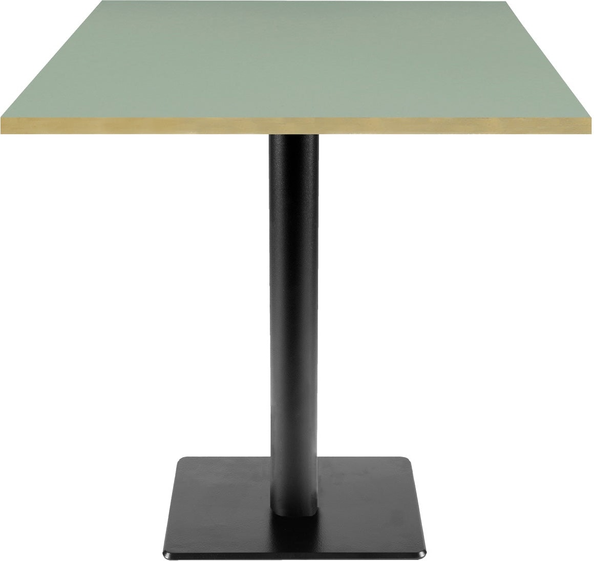 RestooTab - Tisch Milan T 70x70cm Dekor grün celadon Kanten messingfarben