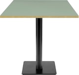 thumbnail of RestooTab - Tisch Milan T 70x70cm Dekor grün celadon Kanten messingfarben