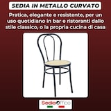 thumbnail of SEDIAOFFICE Set da 4 Sedie Modello Thonet in Metallo 88x48x42 cm Ideale Per Bar, Ristoranti, Sale e Bistrot ad Uso Interno e Esterno Bianco Lucido
