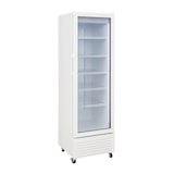 thumbnail of Frigo vetrina bibite verticale refrigerata 1 anta in vetro bianca 0 +10 °C 229 lt 42x52,5x192h cm